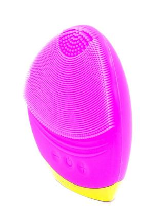 Электрическая силиконовая щетка-массажер smallbei bc1819 pink для чистки лица 2 в 1 массажер защита ipx73 фото