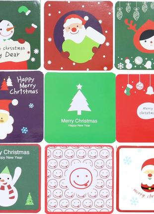 Мини-открытка lesko merry christmas! 7 см для подарков новогодняя рандомные наборы (k-21s)2 фото