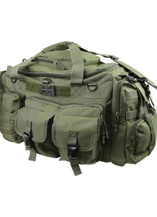 Сумка тактическая дорожная для вещей kombat uk saxon holdall 65л оливковый ku_22