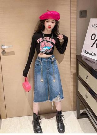 Джинсова спідничка для дівчаток