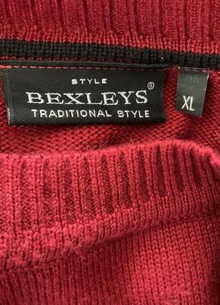 Напів вовняний чоловічий светр/xl-3xl/  brend bexleys5 фото