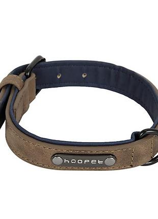 Ошейник для собак hoopet w033 coffee m двухслойный gold