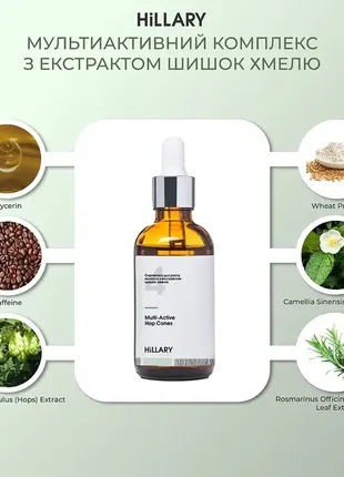 Мезороллер для кожи головы hillary + сыворотка для волос multi-active hop cones