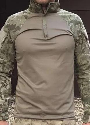 Сорочка чоловіча військова тактична з липучками під шеврони зсу убакс туреччина s 6582 хакі (tak_58)9 фото
