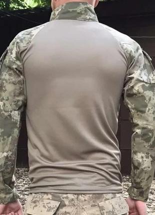 Сорочка чоловіча військова тактична з липучками під шеврони зсу убакс туреччина s 6582 хакі (tak_58)7 фото