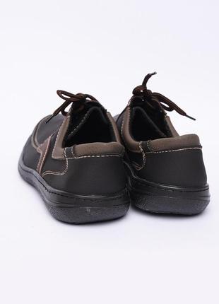 Туфли мужские черные искуственная кожа на шнуровке 150083l gl_555 фото