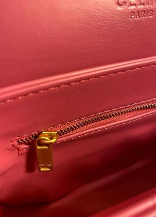 Сумка розовая, сумка женская туреченица, женская сумка женская на плечо в стиле celine селин7 фото