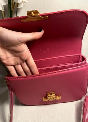 Сумка розовая, сумка женская туреченица, женская сумка женская на плечо в стиле celine селин6 фото