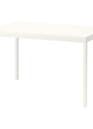 Білий розкладний стіл 80/120х70 см ikea vangsta