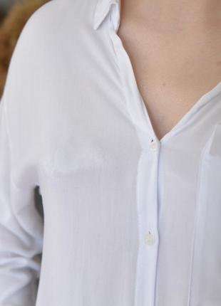 Рубашка женская однотонная белого цвета размер l 156876l gl_554 фото