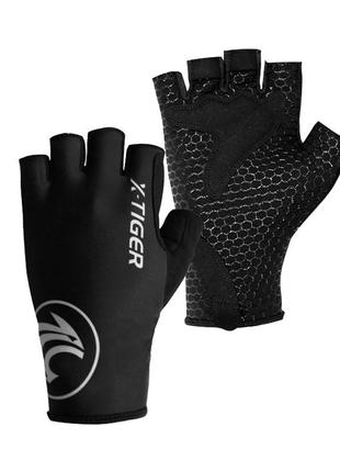 Велоперчатки x-tiger xm-dpst-17501 black white xl спортивные беспалые (sku_7629-28181)