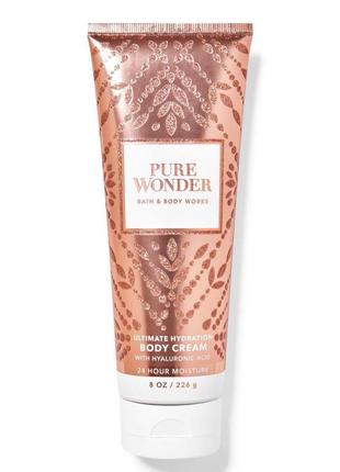 Крем для тіла bath and body works pure wonder. аромат тримається 24 години