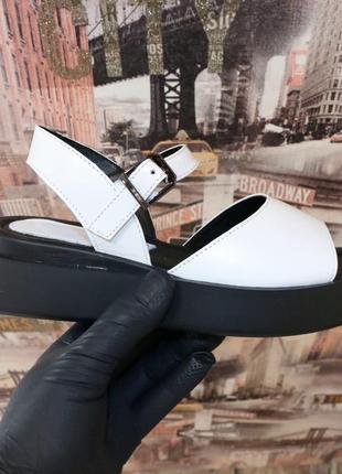 Босоножки женские  кожаные  цвет белый  footstep код -(531) бел 37