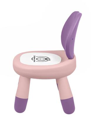 Дитячий стілець bestbaby bs-27 pink rabbit маленький стільчик для дітей (gold_8382-31559)2 фото