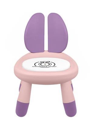 Дитячий стілець bestbaby bs-27 pink rabbit маленький стільчик для дітей (gold_8382-31559)1 фото