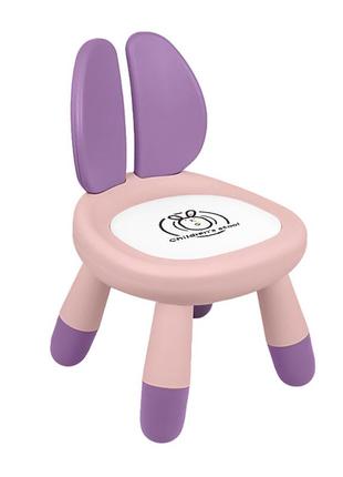 Дитячий стілець bestbaby bs-27 pink rabbit маленький стільчик для дітей (gold_8382-31559)3 фото