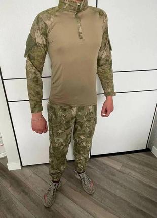 Чоловічий армійський костюм мультикам для зсу tactical тактична форма убакс і штани туреччина l 6998 (tak_58)5 фото