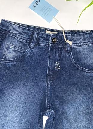 Шорты джинсовые для парня на поясе есть утяжка/на размер: 140/2000бренд: alive4 фото