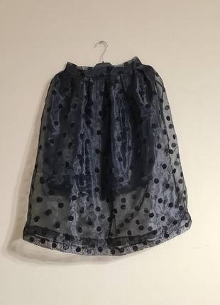 Стильная пышная юбка в горошек.2 фото
