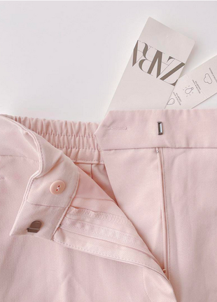 Нюдовый брюки кюлоты zara s-m