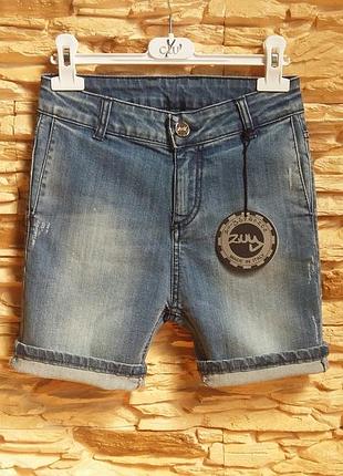 Джинсові шорти/бермуди zu-yspanici (італія) на 7-9 років (розмір 122-134)