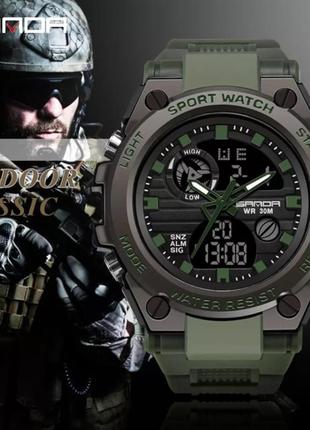 Чоловічий тактичний годинник sanda 739 tattoo для військових
