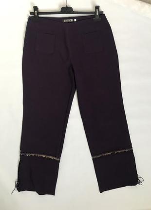 C & z, укороченные стрейч брюки, цвет: баклажан.