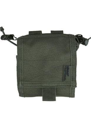 Подсумок тактический для проработанных магазинов kombat uk folding ammo dump pouch оливковый dm_11