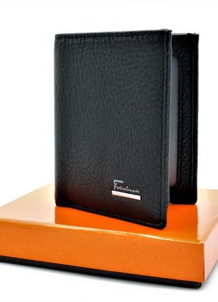 Мужской кожаный кошелек weatro портмоне чёрный   10 х 8,5 х 2 см (drm_296547)
