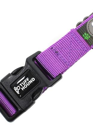 Світловідбивний нашийник для собак tuff hound 1537 purple m з утяжкою dream3 фото