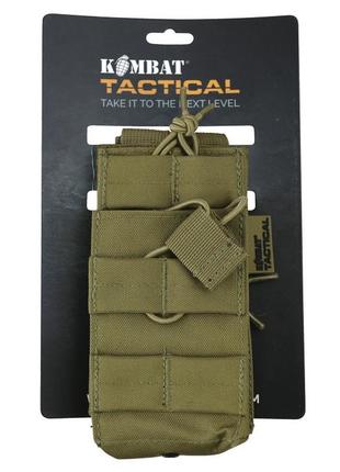 Подсумок тактический под магазины ак kombat uk single duo mag pouch койот dm_11