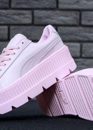 Женские кожаные кроссовки пума rihanna x puma fenty cleated creeper.