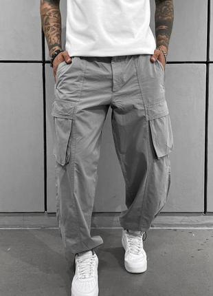 Джоггеры штаны мужские базовые карго серые турция / джогери брюки штани чоловічі базові сірі2 фото