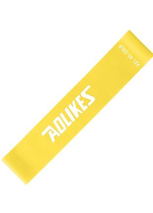 Фітнес гумка aolikes ld-3601 yellow xxl еспандер стрічка для присідань 45-50 lb (k-175s)