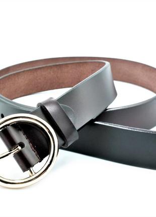 Жіночий шкіряний ремінь weatro темно-коричневий пояс 110-115 см (drm_295759)