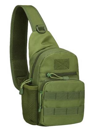 Рюкзак тактический aokali outdoor a14 green на одно плечо военный 2l