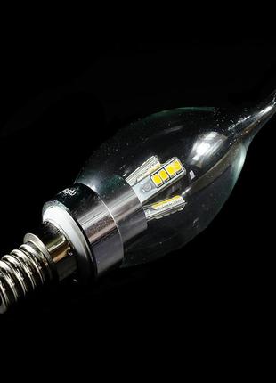Лампочка светодиодная lz-32bo4  3w 2700k e14 свеча на ветру