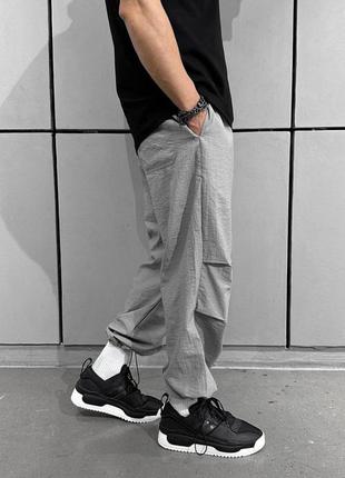 Джоггеры штаны мужские базовые серые турция / джогери брюки штани чоловічі базові сірі3 фото