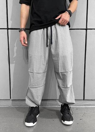 Джоггеры штаны мужские базовые серые турция / джогери брюки штани чоловічі базові сірі4 фото
