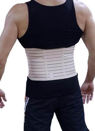 Корсет для спины талии мужской бандаж корсаж для спортзала пояс на липучке размер 42-50 (5101)5 фото