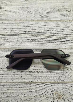 Солнцезащитные очки черные, унисекс, с поляризацией, в металлической оправе ( без брендовые )7 фото