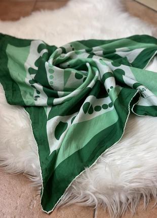 Винтажная яркая подписная шелковый платок от французского бренда jean d’orly4 фото