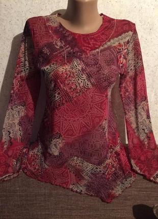 Кофточка сетчатой текстуры