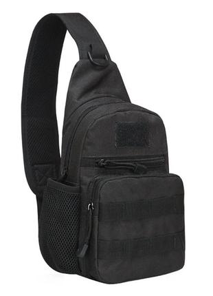 Рюкзак тактический aokali outdoor a14 black на одно плечо армейский 2l