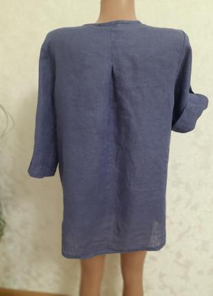 Льняная рубашка блуза италия5 фото