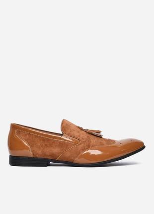 Туфлі чоловічі світло-коричневого кольору 155745l