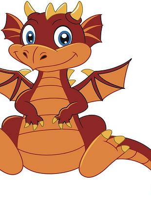 Картина за номерами strateg преміум дракончик з лаком та рівнем розміром 30х30 см es089 «strateg» (es089)