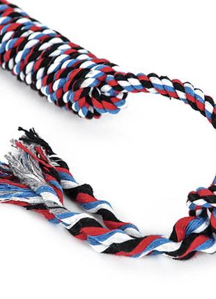 Іграшка мотузкова ящірка hoopet w032 red + black + blue + white для домашніх тварин dream3 фото