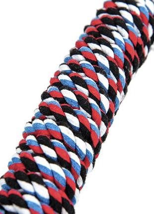 Іграшка мотузкова ящірка hoopet w032 red + black + blue + white для домашніх тварин dream5 фото