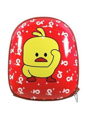 ✅ дитячий рюкзак з твердим корпусом duckling a6009 red gold